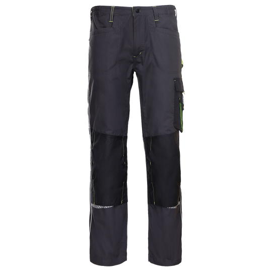 Pantalon de lucru PRISMA GRI/VERDE - 1