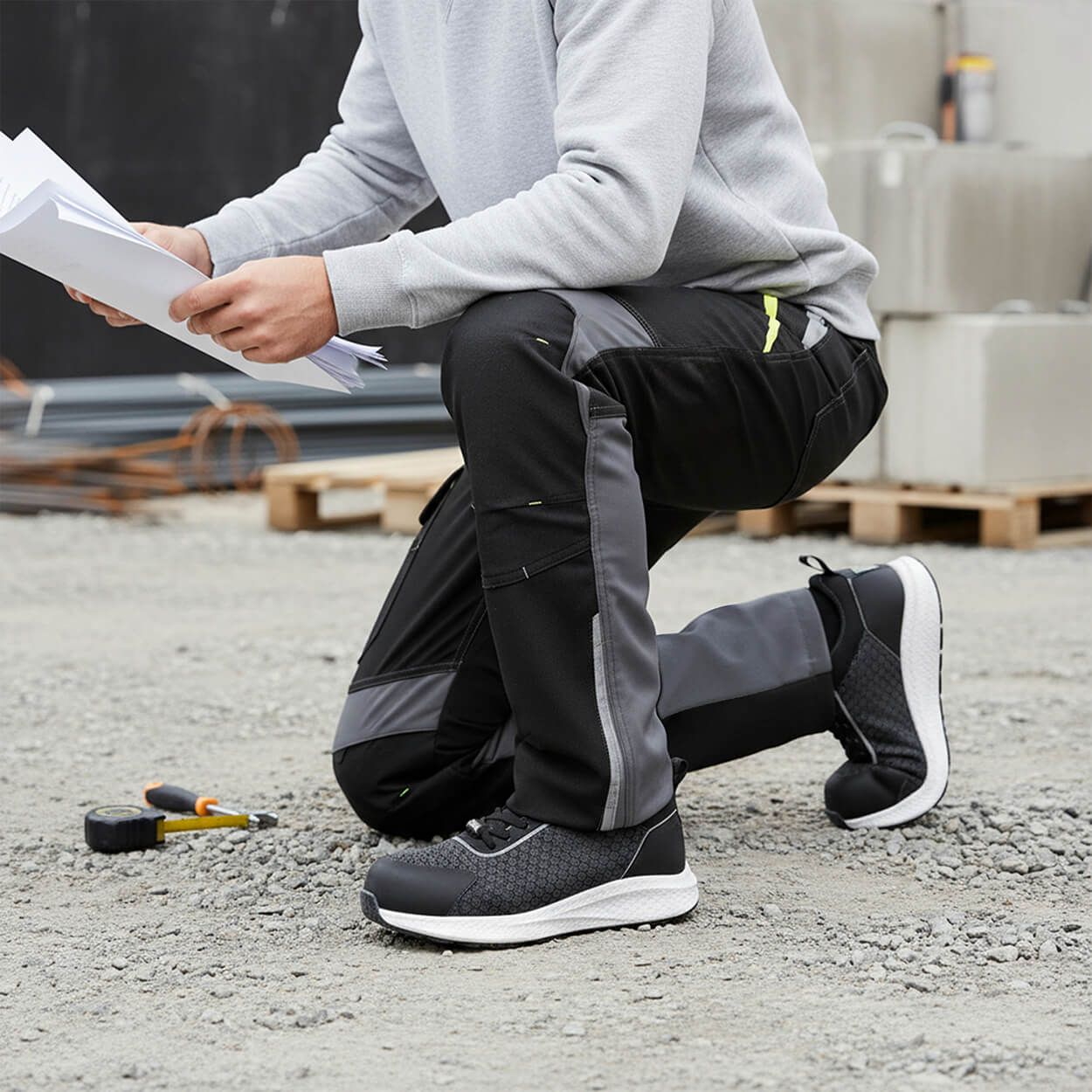 Work trousers PRISMA SOFTSHELL 2.0 BLACK/GREY - 2