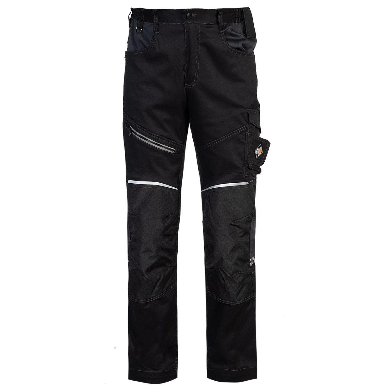 Pantaloni de lucru REVOLT 4STRETCH NEGRU/GRI ÎNCHIS/GRI - 1