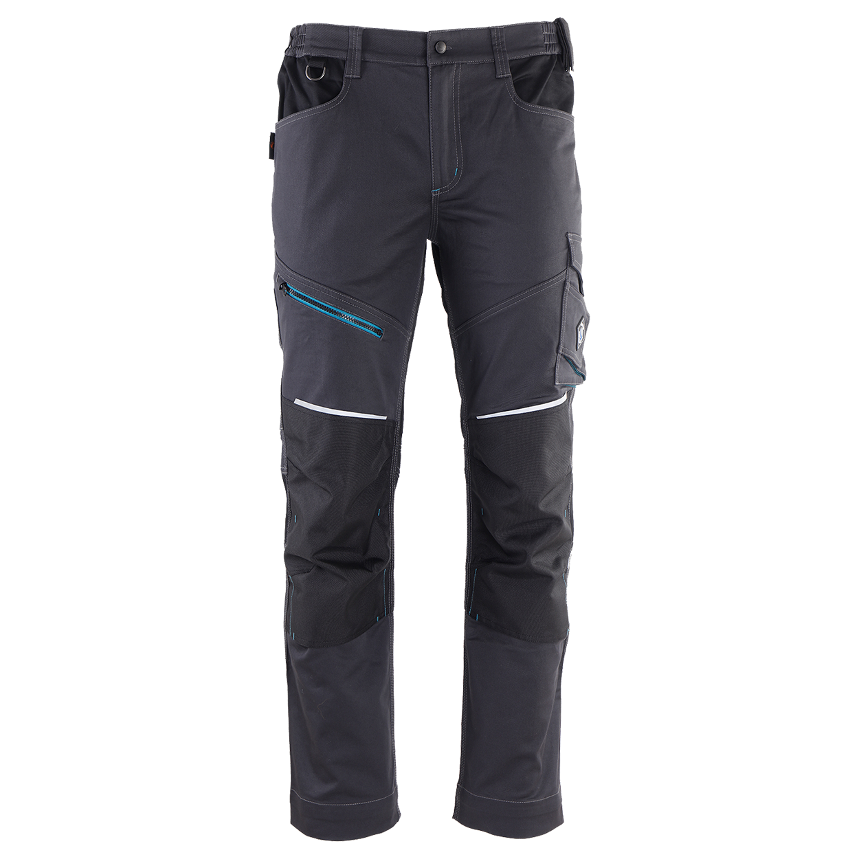 Pantaloni de lucru REVOLT 4STRETCH GREY/BLACK/PETROL - 1