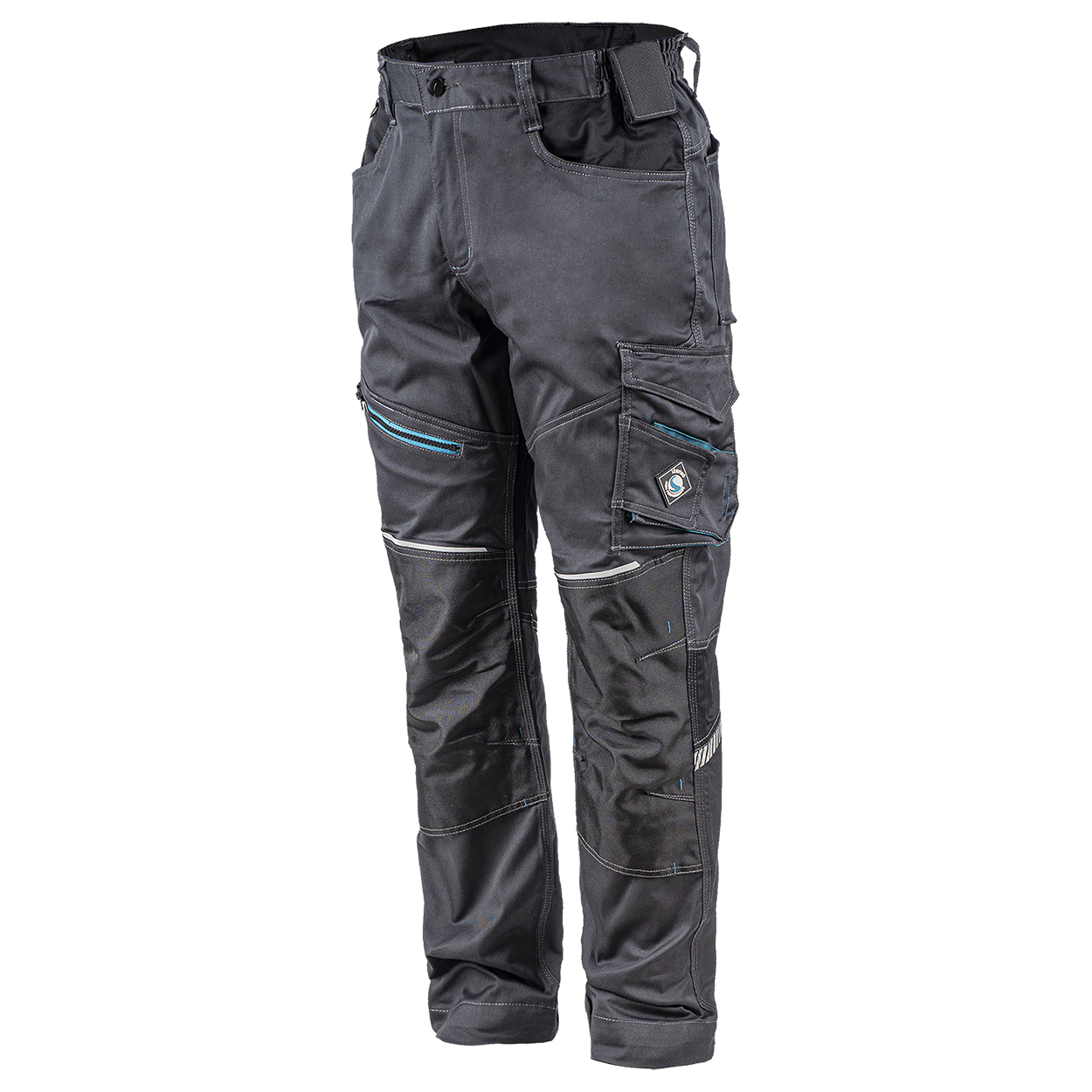 Pantaloni de lucru REVOLT 4STRETCH GREY/BLACK/PETROL - 6
