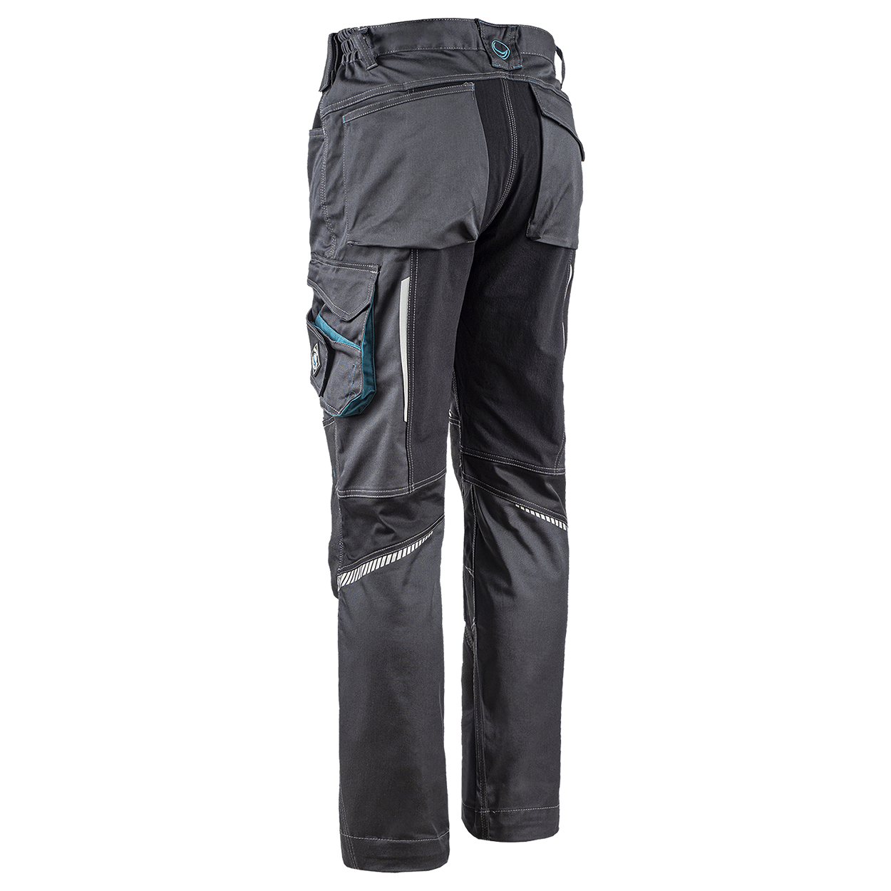 Pantaloni de lucru REVOLT 4STRETCH GREY/BLACK/PETROL - 7