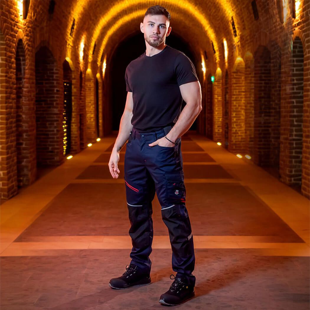 Pantaloni de lucru REVOLT 4STRETCH ALBASTRU MARIN/NEGRU - 2