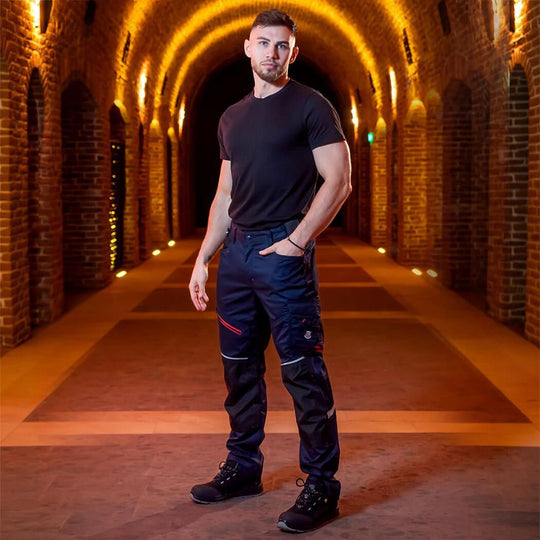Work trousers REVOLT 4STRETCH NAVY BLUE/BLACK - 2